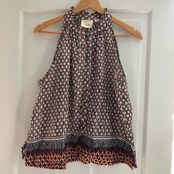 Anthropologie Tops - Anthropologie Maeve Sleeveless Colorful Geom Top